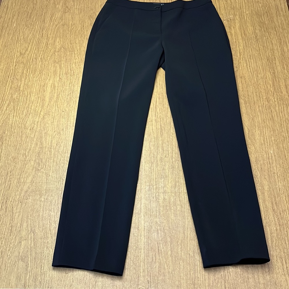 Chanel Uniform Black Trousers-Tapered leg, stretchy, classic style, size 6 US